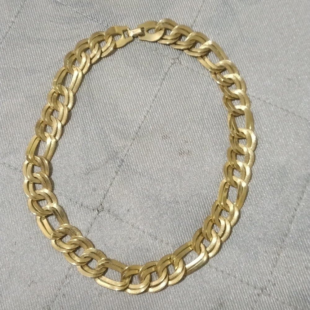 18 in Collar Interlocked link necklace gold tone necklace